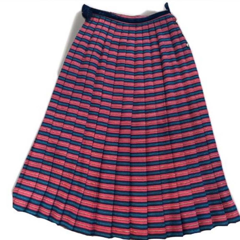 Striped Red and Blue Women's Skirt